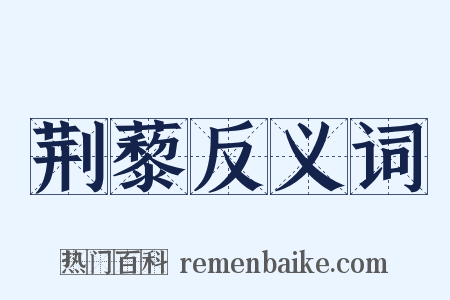 荆藜反义词是什么意思的图片